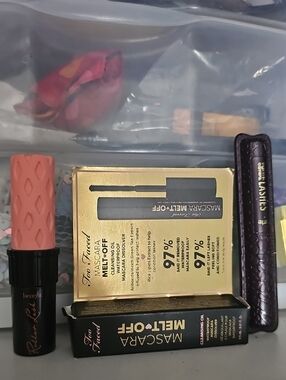 3 Pc Mascara Bundle Too Faced Gold Melt-Off, Tarte, And Benefit Roller Lash